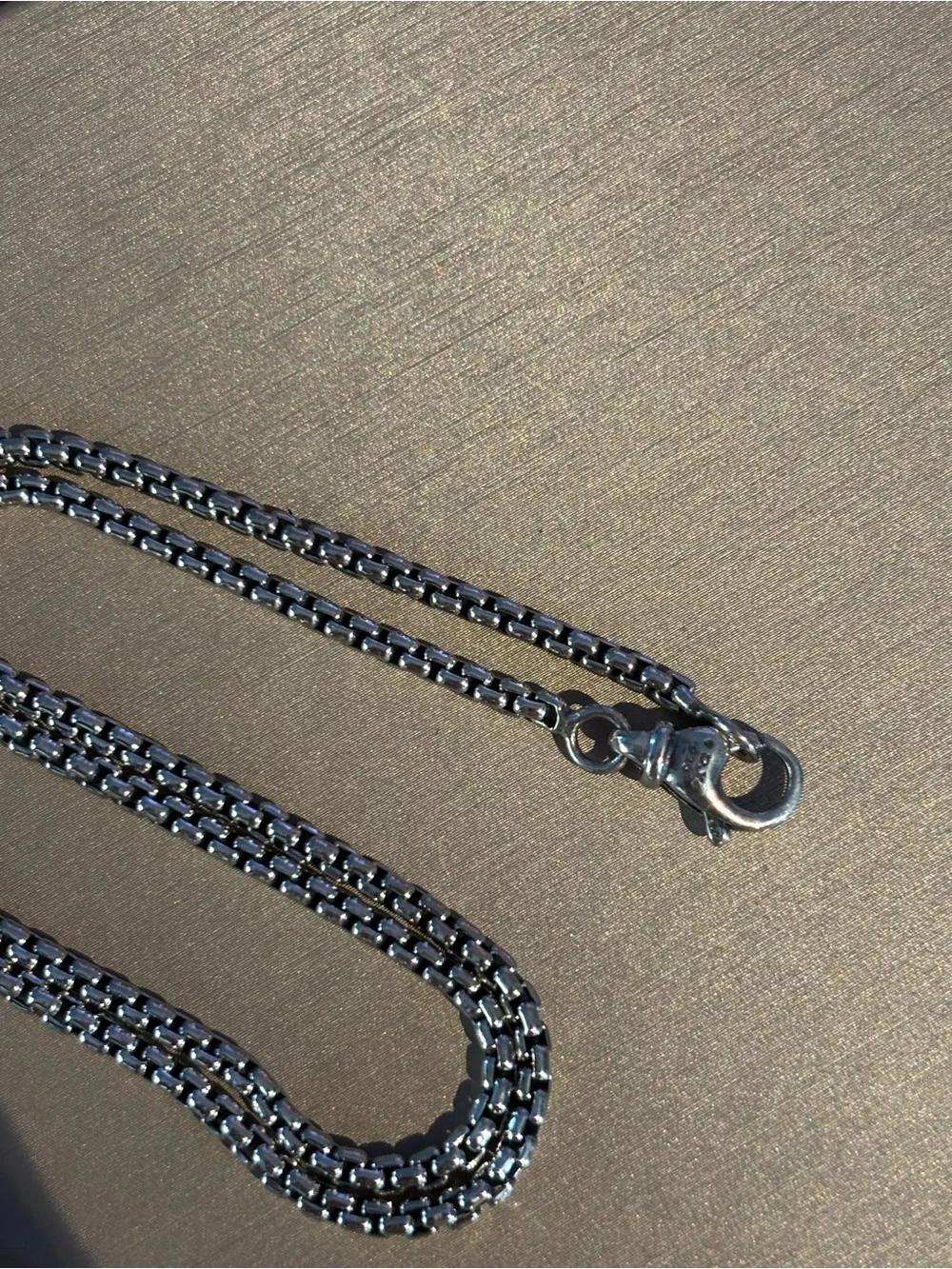 David Yurman st Cristopher amulet Sterling silver 925 and box chain 2.7mm 22”